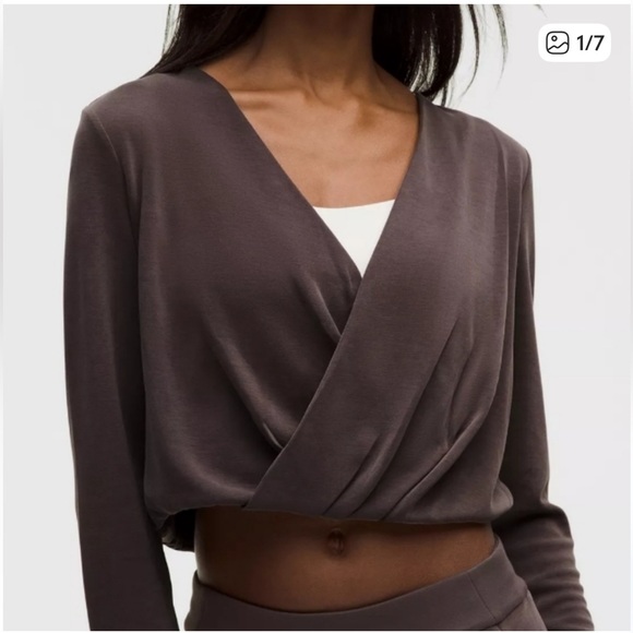 lululemon athletica Tops - Lululemon Lightweight Softstreme Wrap Front Top, Size Large, EUC